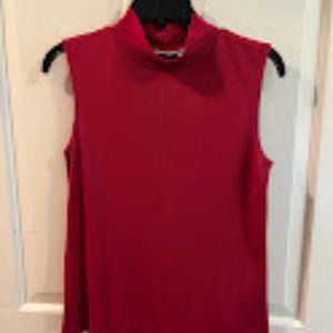 Croft $ Barrow Red sleeveless blouse size Medium